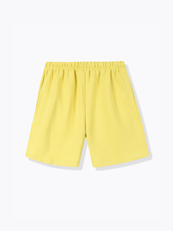Fleece Sweat Shorts-Yellow