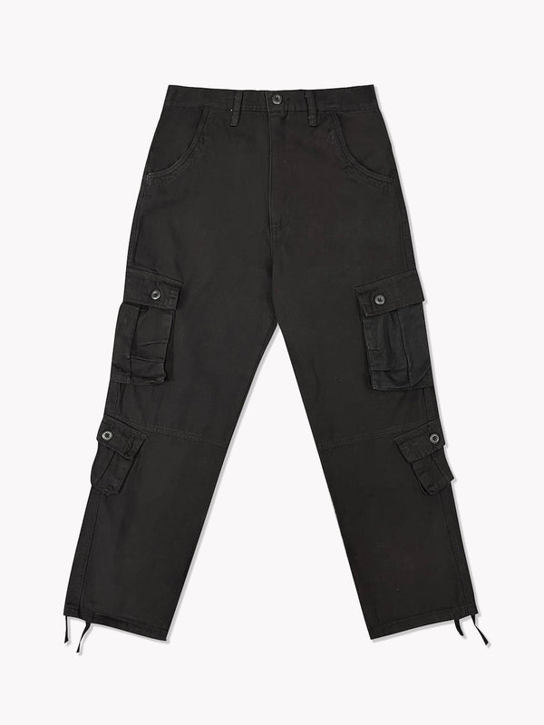 8 Pocket Cargo Pants-Black