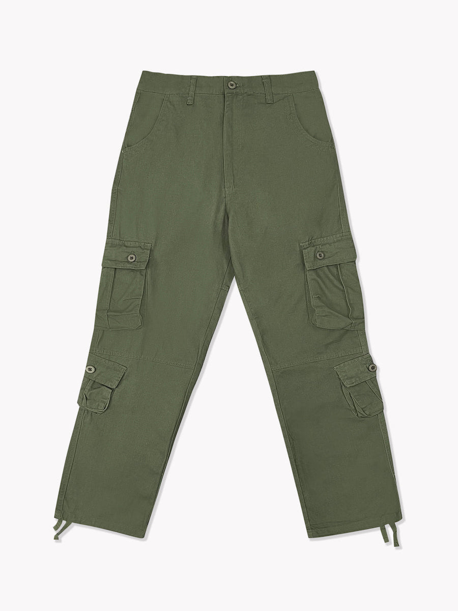 8 Pocket Cargo Pants-Olive – Brandon Thorne