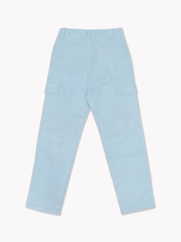Corduroy Cargo Pants-Sky