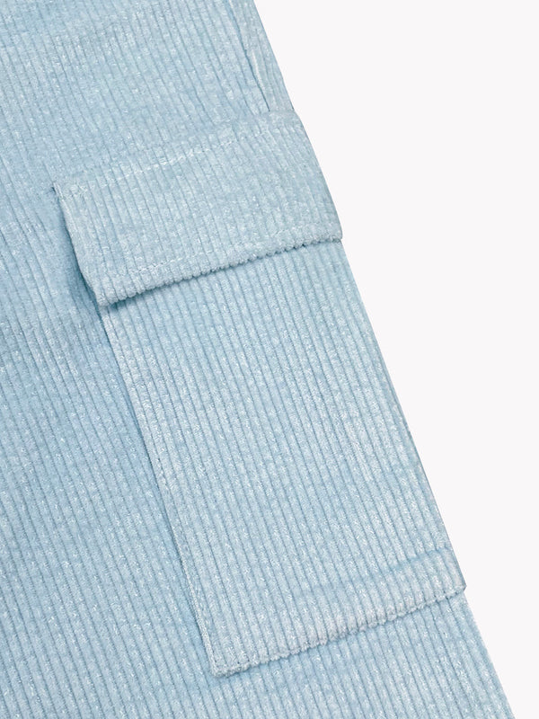 Corduroy Cargo Pants-Sky