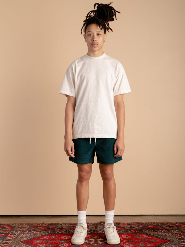 Corduroy Shorts-Emerald