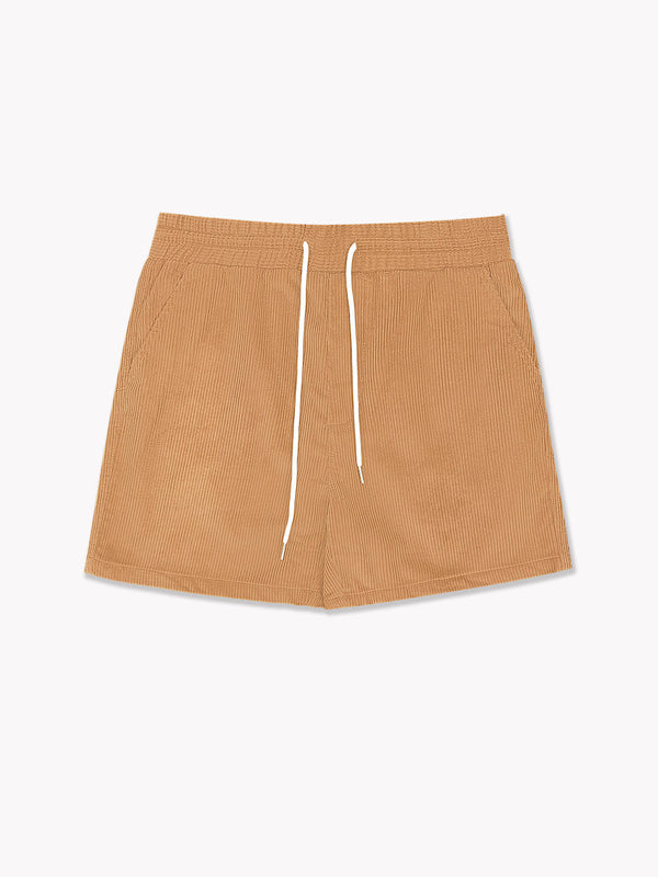 Corduroy Shorts-Wheat