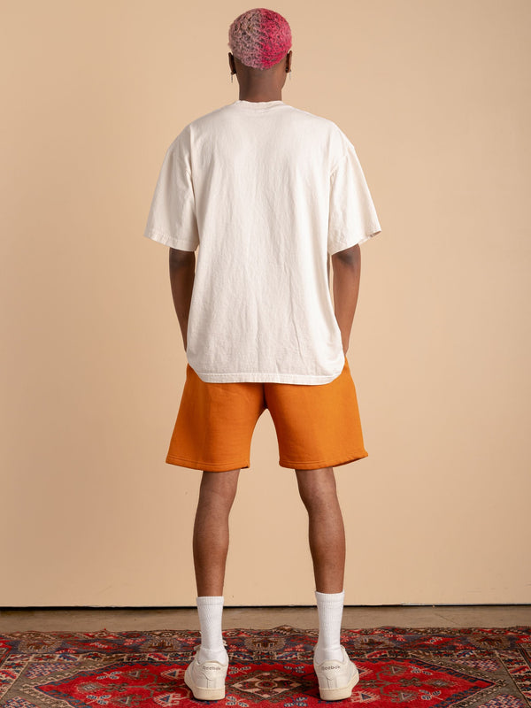 Fleece Sweat Shorts-Burnt Orange
