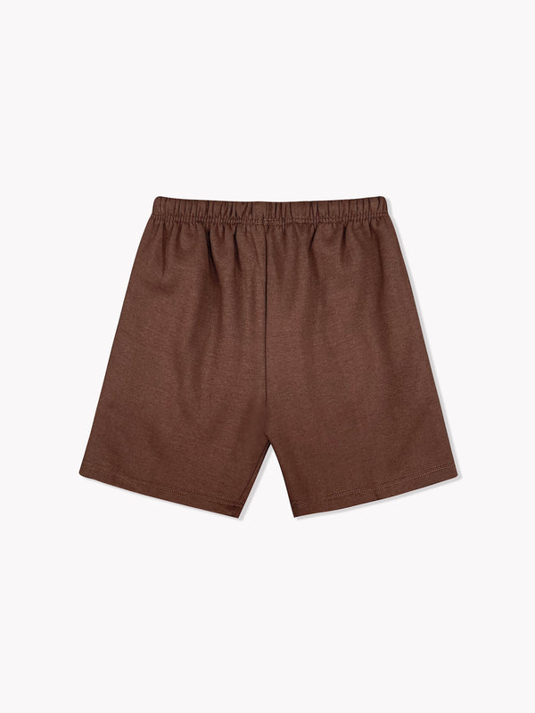 Fleece Sweat Shorts-Chocolate