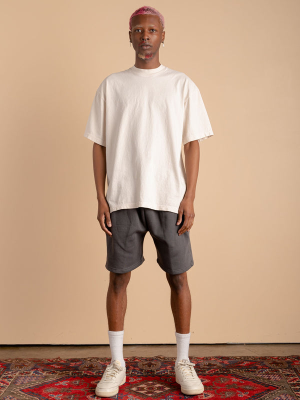 Fleece Sweat Shorts-Dark Grey