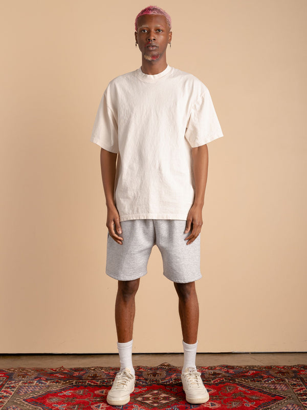 Fleece Sweat Shorts-Light Grey