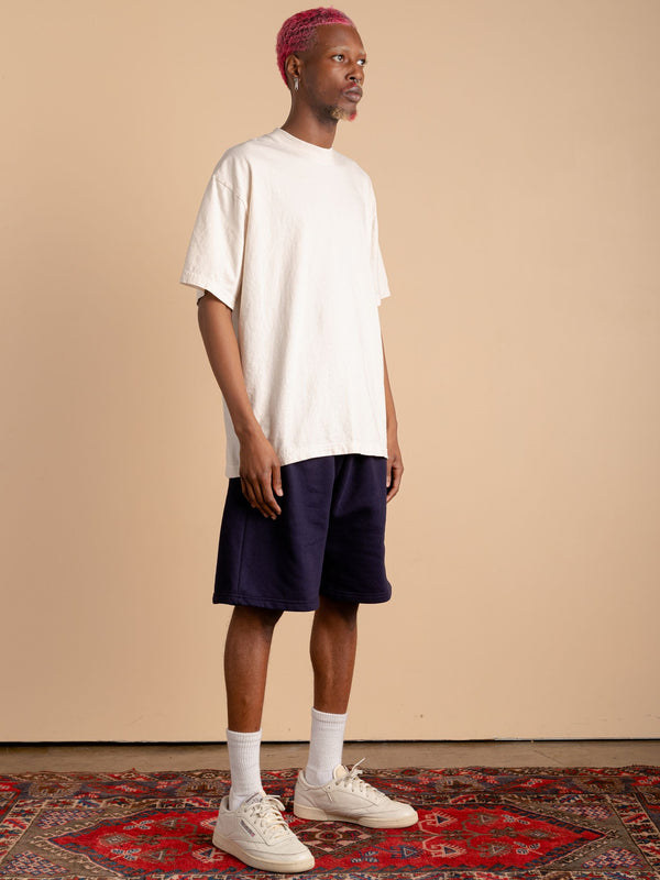 Fleece Sweat Shorts-Navy