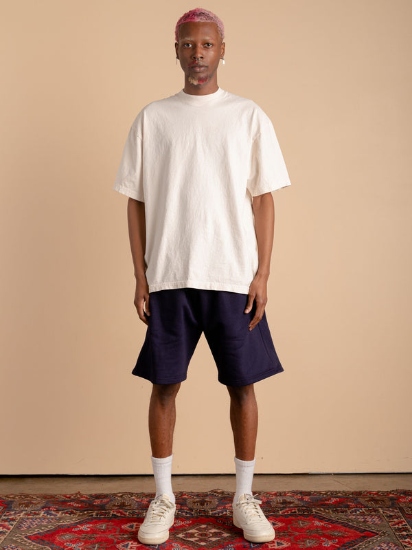 Fleece Sweat Shorts-Navy