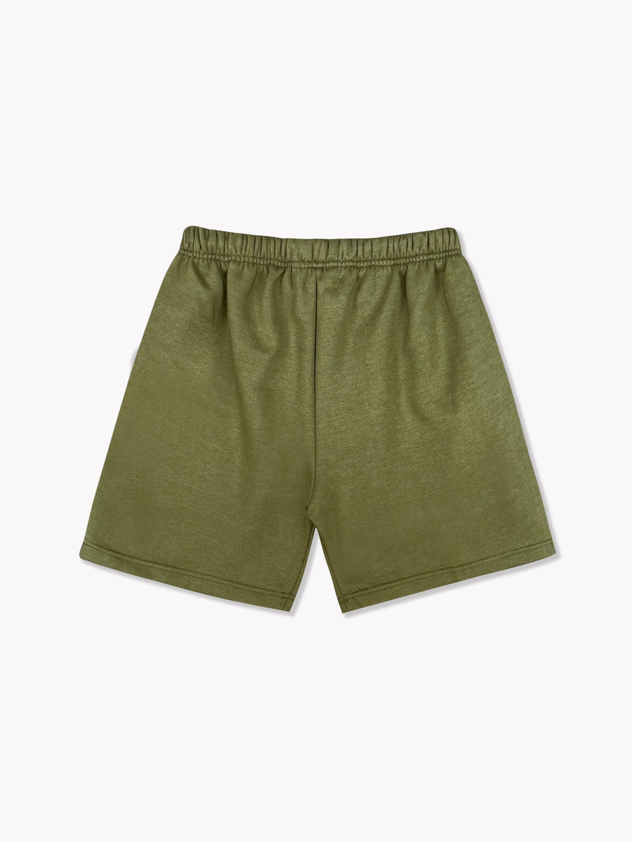 Elastic waist sweat hot sale shorts