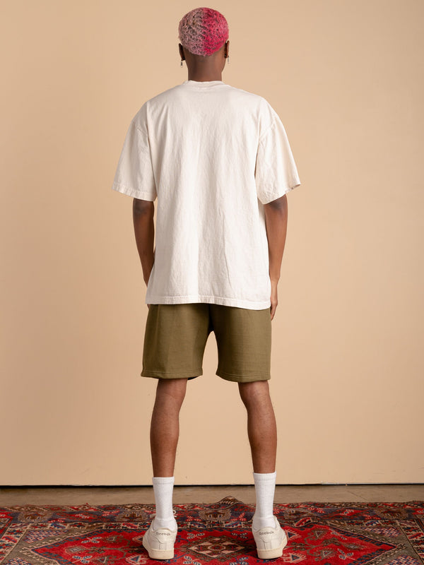 Fleece Sweat Shorts-Olive