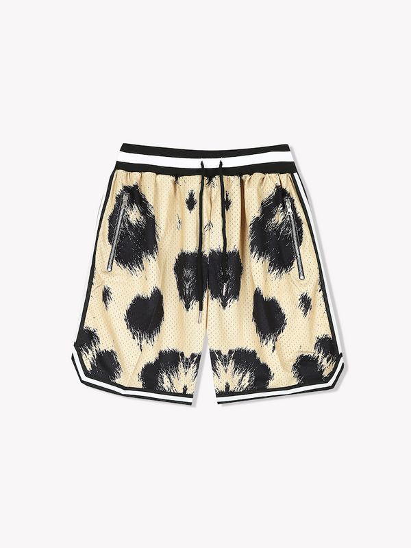 Mesh Basketball Shorts-Leopard