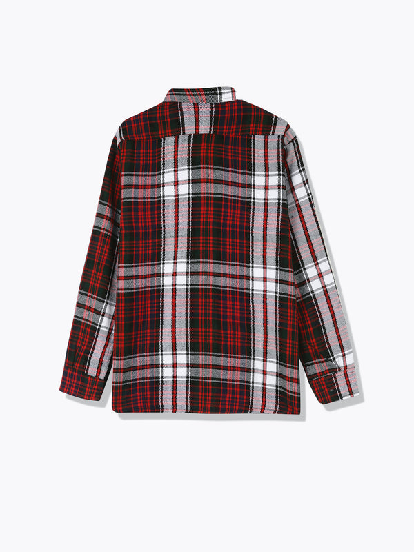 Basic Flannel Shirt-Red