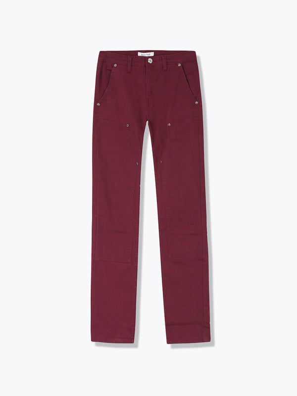 Double Knee Pants-Wine