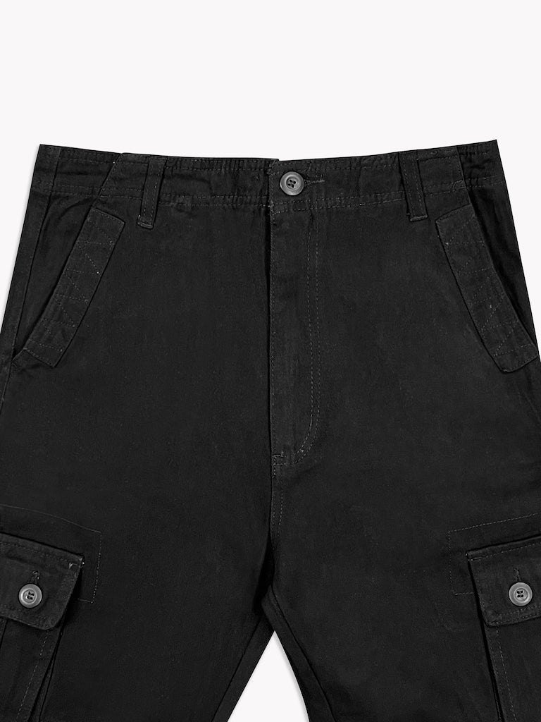 Cargo Pants 6 Pockets Plain Black – Buymo