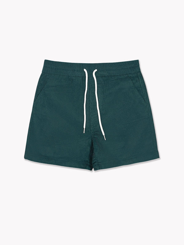 Corduroy Shorts-Emerald