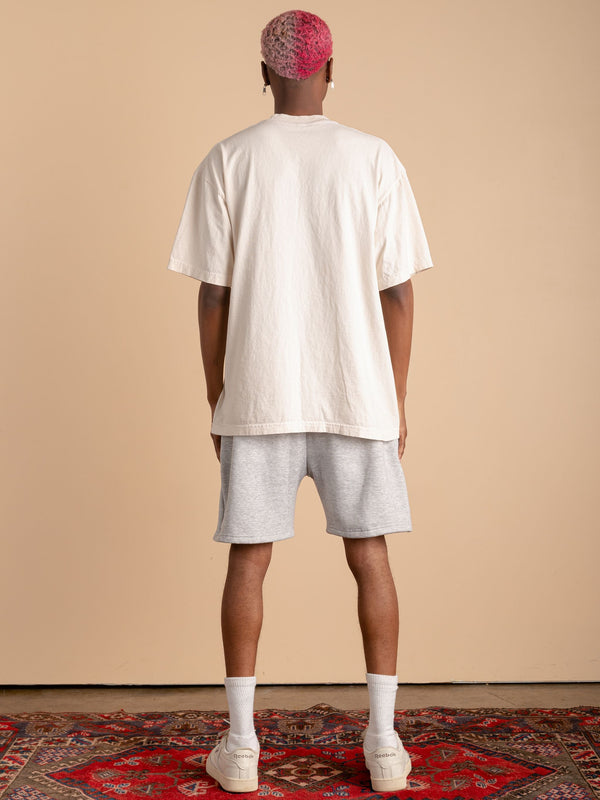 Fleece Sweat Shorts-Light Grey