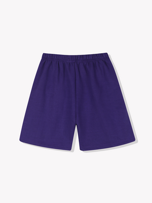 Fleece Sweat Shorts-Purple