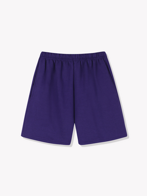 Fleece Sweat Shorts-Purple